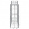 Cestos gabião arqueados 4 pcs 200x30x80/100cm ferro galvanizado 5