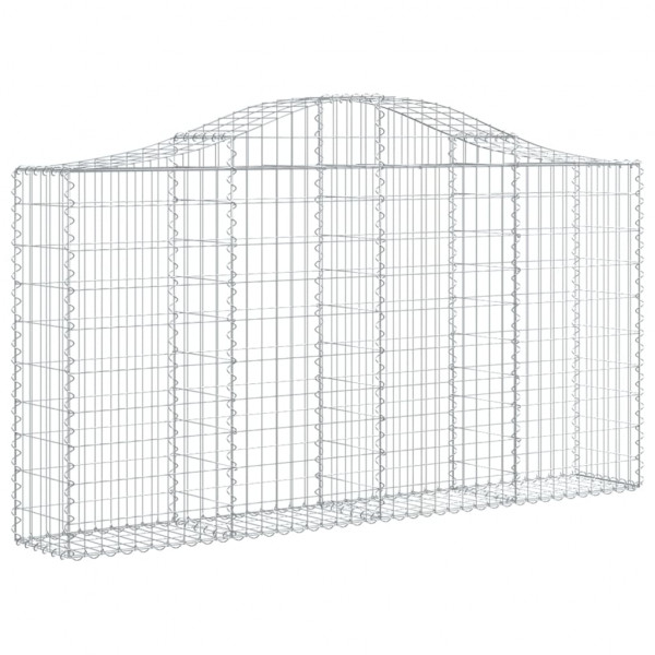 Cestos gabião arqueados 3pcs 200x30x100/120cm ferro galvanizado M 3