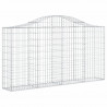 Cestos gabião arqueados 7pcs 200x30x100/120cm ferro galvanizado 3