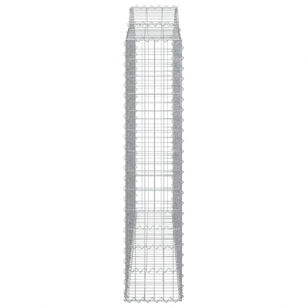Cestos gabião arqueados 4pcs 200x30x140/160cm ferro galvanizado M 5