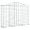 Cestos gabião arqueados 5pcs 200x30x140/160cm ferro galvanizado 3