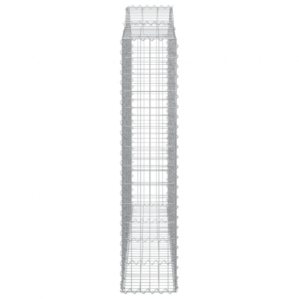 Cestos gabião arqueados 5pcs 200x30x140/160cm ferro galvanizado M 5