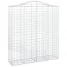 Cestos gabião arqueados 4pcs 200x50x220/240cm ferro galvanizado 3