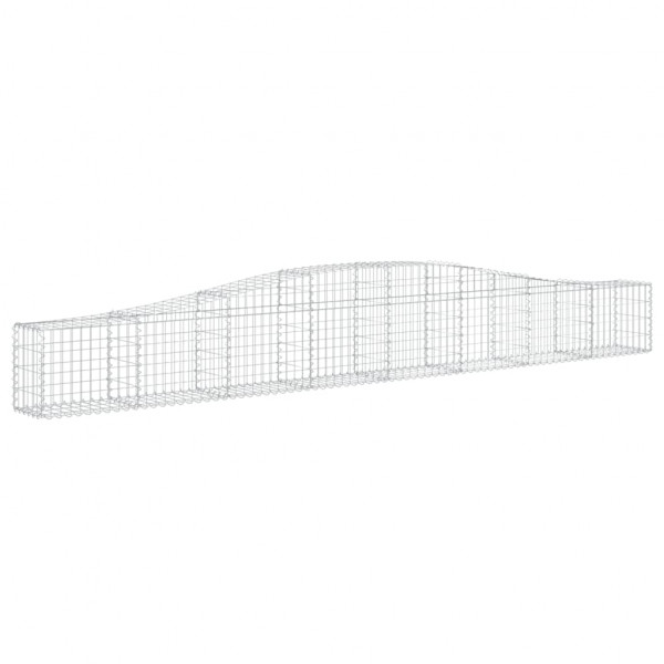 Cestos gabião arqueados 5 pcs 400x30x40/60 cm ferro galvanizado M 3