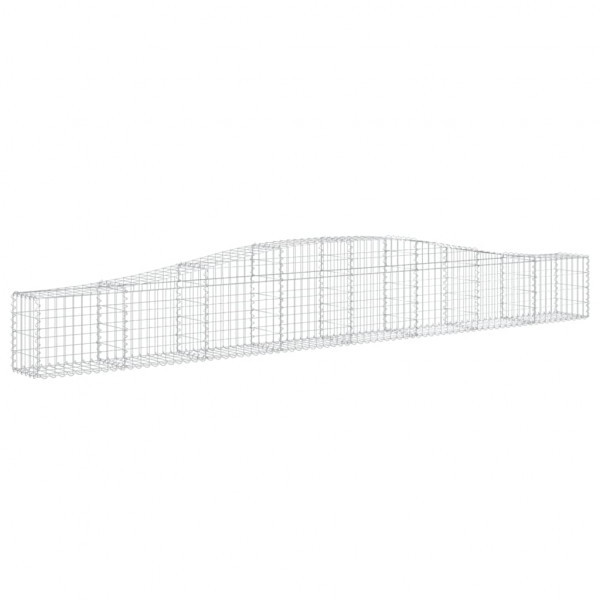 Cestos gabião arqueados 9 pcs 400x30x40/60 cm ferro galvanizado M 3