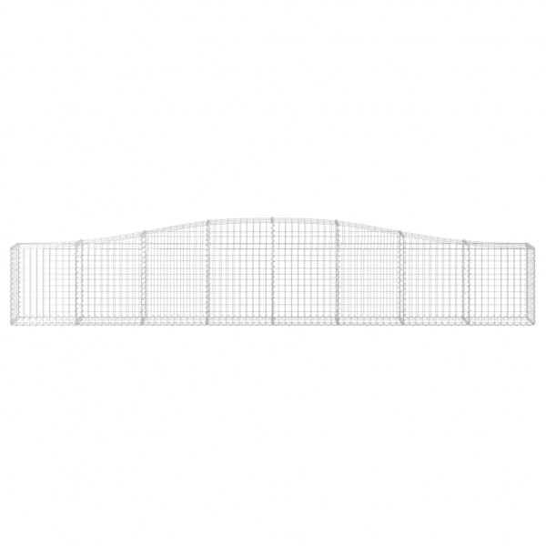 Cestos gabião arqueados 3 pcs 400x30x60/80 cm ferro galvanizado M 4