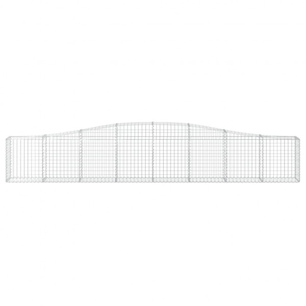 Cestas de gaviones 9 uds forma de arco hierro 400x30x60/80 cm M 4