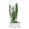 Jardinera con enrejado PP blanco 40x40x121.5 cm 3