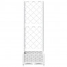 Jardinera con enrejado PP blanco 40x40x121.5 cm 4
