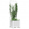 Jardinera con enrejado PP blanco 40x40x136 cm 3