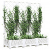 Jardinera con enrejado PP blanco 120x40x121.5 cm 3