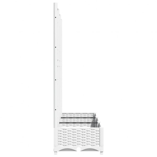 Vaso/floreira jardim c/ treliça 120x40x121.5 cm PP branco M 5