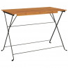 Mesa de cafetería plegable madera acacia y acero 100x54x71 cm 2