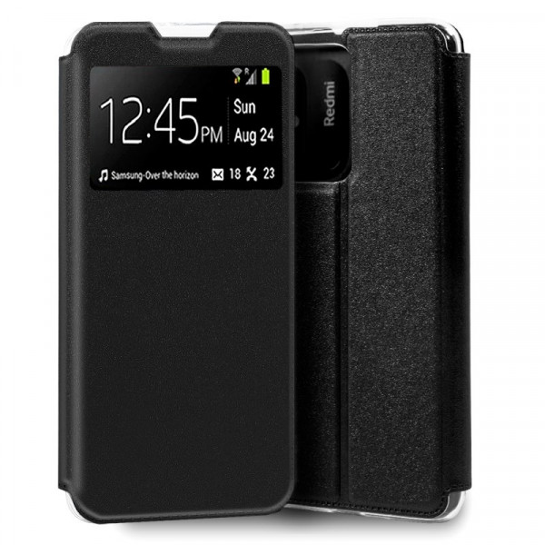 Funda COOL Flip Cover para Xiaomi Redmi 12C Liso Negro D