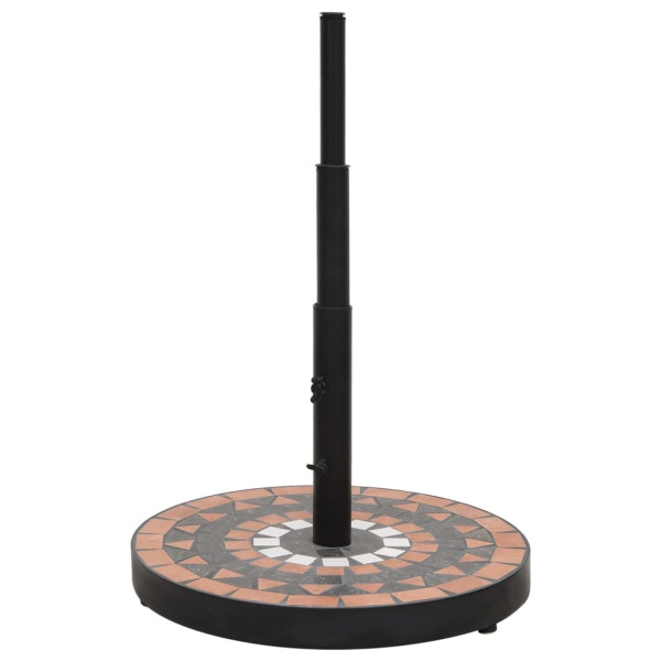 Base de sombrilla redonda color terracota y blanco 12 kg M 2