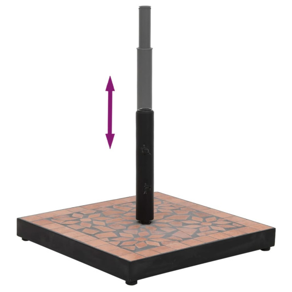 Base para guarda-sol quadrada 12 kg terracota M 4