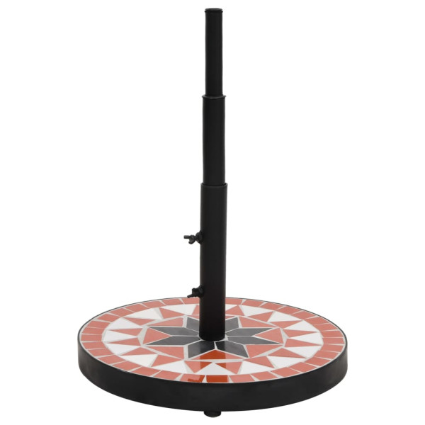 Base p/ guarda-sol redonda 12 kg terracota e branco M 2