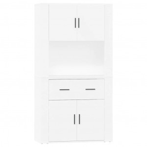 Aparador alto madera contrachapada blanco H