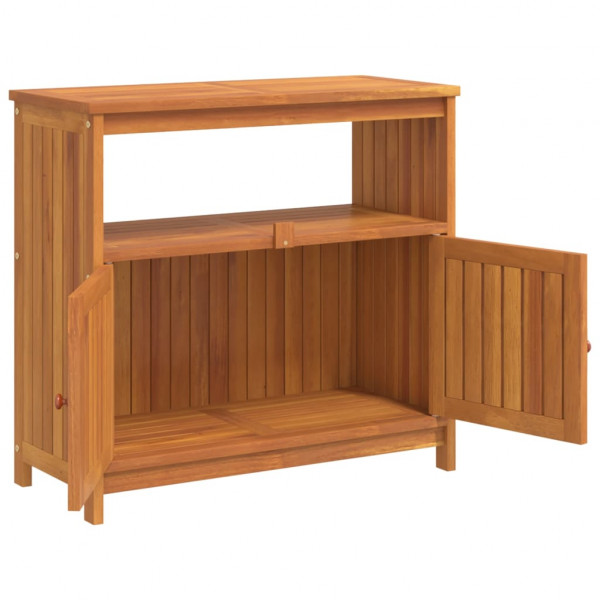 Mesa consola de jardín madera maciza acacia 80x35x75 cm M 4