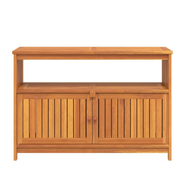 Mesa consola de jardín madera maciza acacia 110x35x75 cm M 3