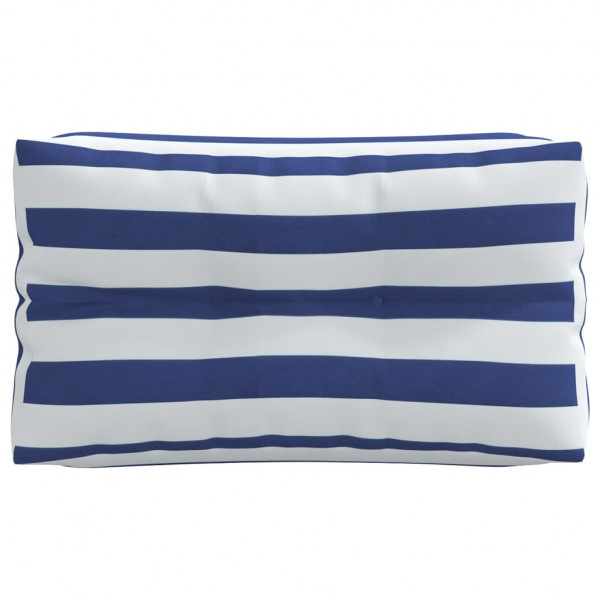 Almofadões p/ móveis de paletes 2 pcs tecido riscas azul/branco M 3