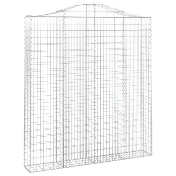 Cestos gabião arqueados 2pcs 200x30x220/240cm ferro galvanizado M 3