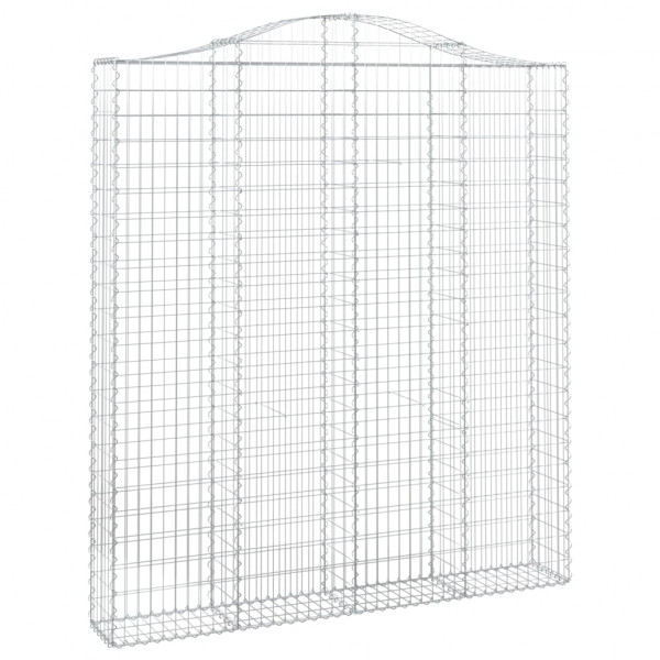 Cestos gabião arqueados 2pcs 200x30x220/240cm ferro galvanizado M 3