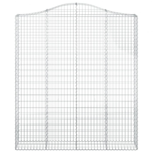 Cestos gabião arqueados 2pcs 200x30x220/240cm ferro galvanizado M 4