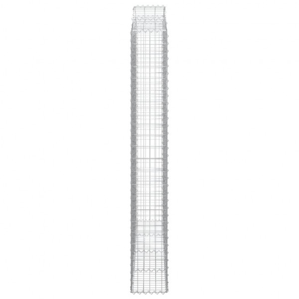 Cestos gabião arqueados 2pcs 200x30x220/240cm ferro galvanizado M 5