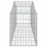 Cestos gabião arqueados 3 pcs 200x50x60/80 cm ferro galvanizado 5