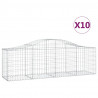 Cestos gabião arqueados 10pcs 200x50x60/80 cm ferro galvanizado 2