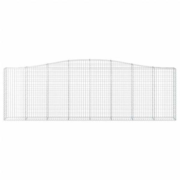 Cestos gabião arqueados 2pcs 400x30x120/140cm ferro galvanizado M 4