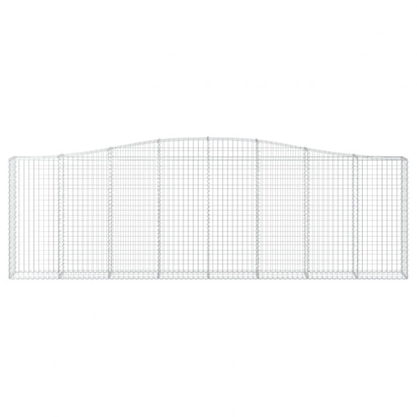 Cestas de gaviones 8 uds forma de arco hierro 400x30x120/140 cm M 4