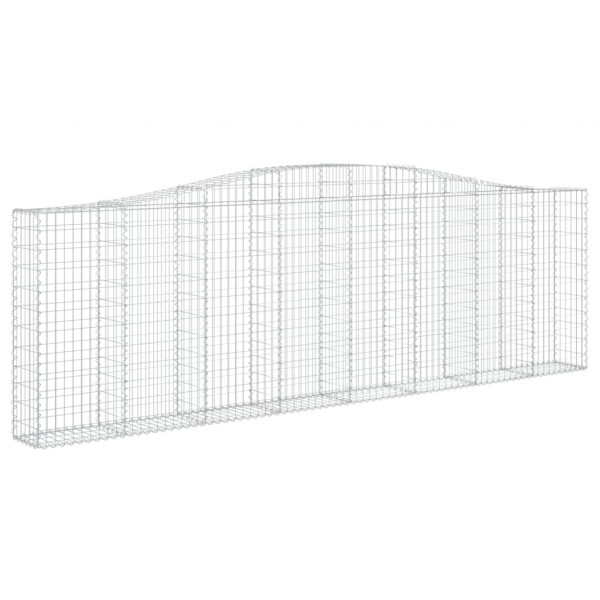 Cestas de gaviones 9 uds forma de arco hierro 400x30x120/140 cm M 3