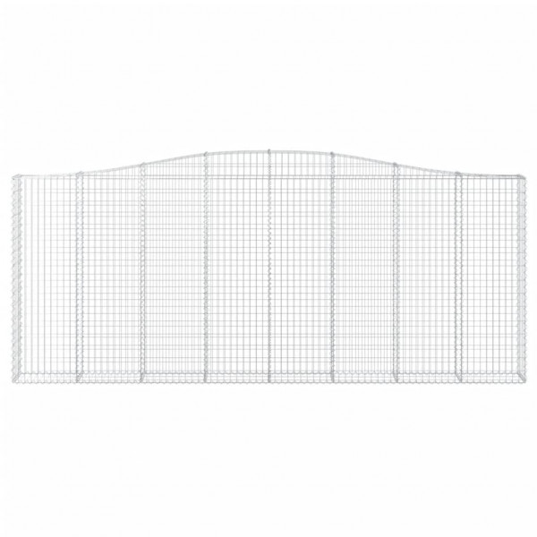 Cestas gaviones 2 uds forma de arco hierro 400x30x160/180 cm M 4