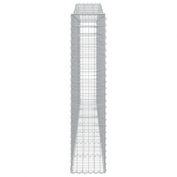 Cestos gabião arqueados 4pcs 400x30x140/160cm ferro galvanizado M 5