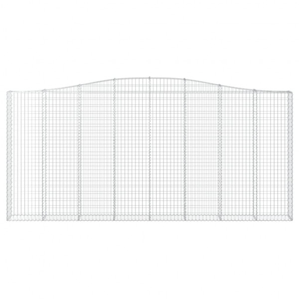 Cestas de gaviones 2 uds forma de arco hierro 400x30x180/200 cm M 4