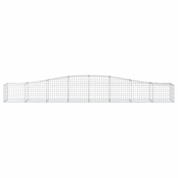 Cestos gabião arqueados 9 pcs 400x50x40/60 cm ferro galvanizado M 4