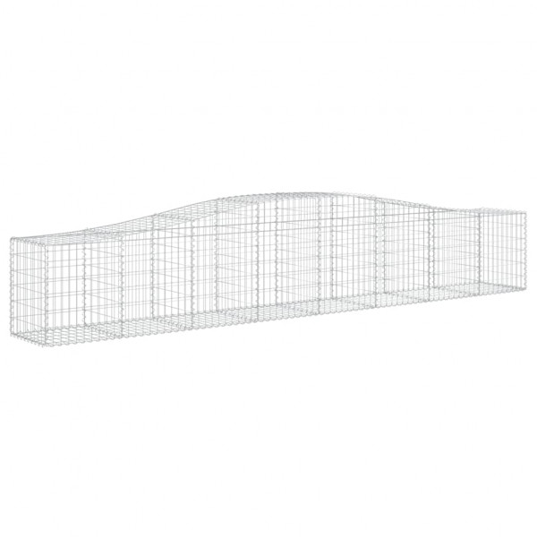 Cestos gabião arqueados 2 pcs 400x50x60/80 cm ferro galvanizado M 3