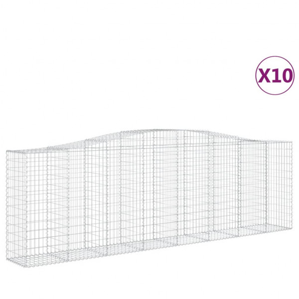 Cestos gabião arqueados 10pcs 400x50x120/140 ferro galvanizado M 2