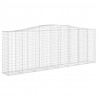 Cestos gabião arqueados 3pcs 400x50x140/160cm ferro galvanizado 3