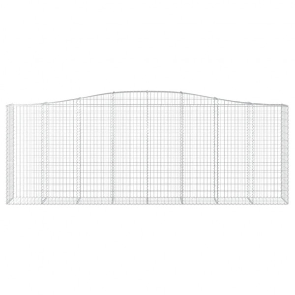 Cestas gaviones 7 uds forma de arco hierro 400x50x140/160 cm M 4