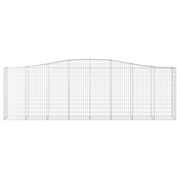 Cestas de gaviones 6 uds forma de arco hierro 400x50x120/140 cm M 4