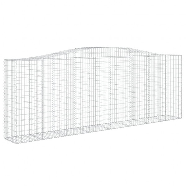 Cestos gabião arqueados 4pcs 400x50x140/160cm ferro galvanizado M 3