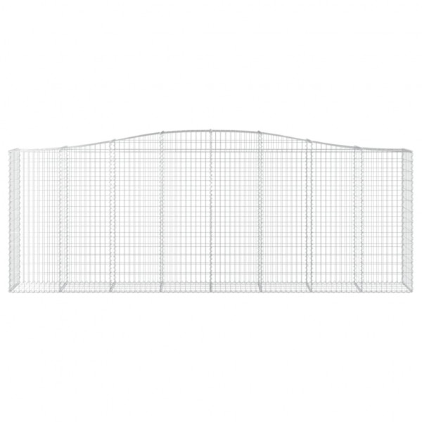 Cestas gaviones 4 uds forma de arco hierro 400x50x140/160 cm M 4