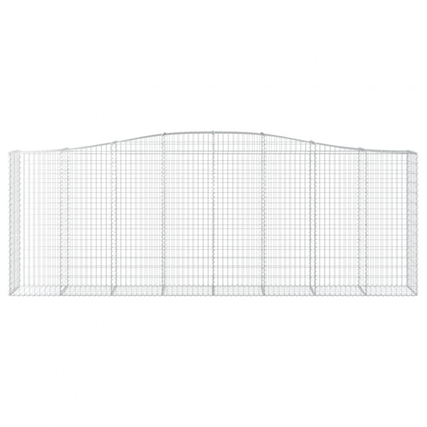 Cestas gaviones 9 uds forma de arco hierro 400x50x140/160 cm M 4