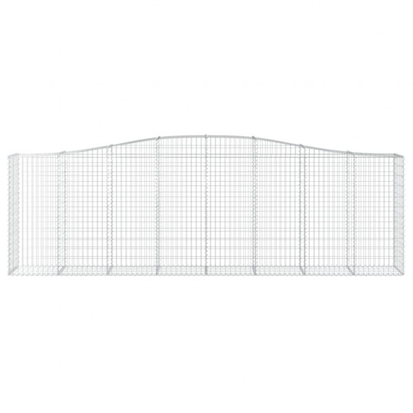 Cestas de gaviones 7 uds forma de arco hierro 400x50x120/140 cm M 4