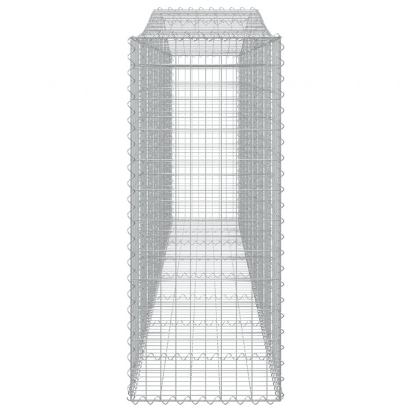 Cestas de gaviones 9 uds forma de arco hierro 400x50x120/140 cm M 5
