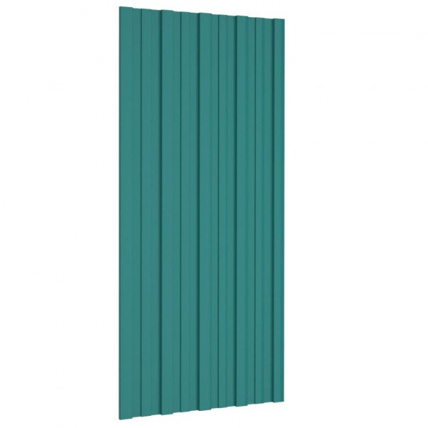 Panel para tejado acero galvanizado verde 12 unidades 100x45 cm M 3
