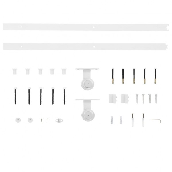 Kit herrajes para puertas correderas de acero blanco 183 cm M 4